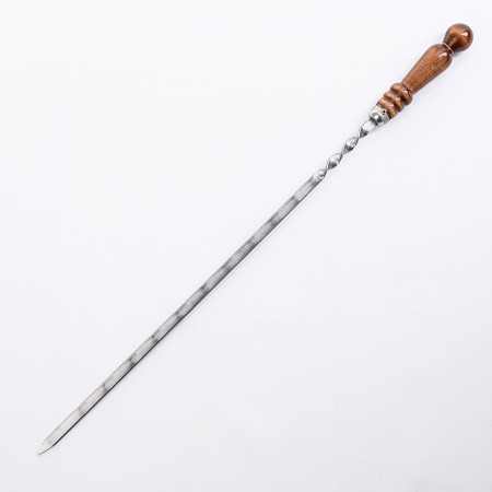 Stainless skewer 670*12*3 mm with wooden handle в Майкопе