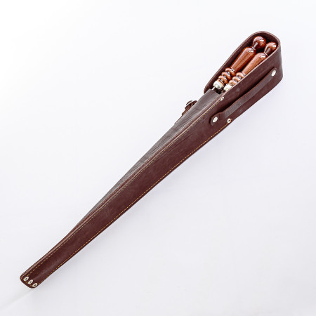 A set of skewers 670*12*3 mm in brown leather case в Майкопе