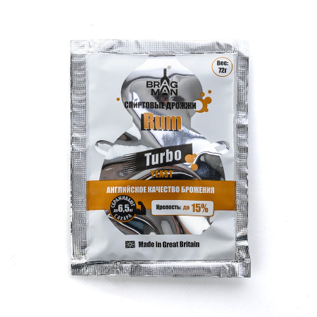 Turbo yeast alcohol BragMan "RUM TURBO" (72 gr) в Майкопе