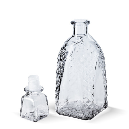 Бутылка (штоф) "Арка" стеклянная 0,5 литра с пробкой  в Майкопе